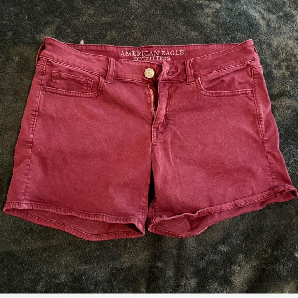 American Eagle Outfitters Women's Red Jean Shorts